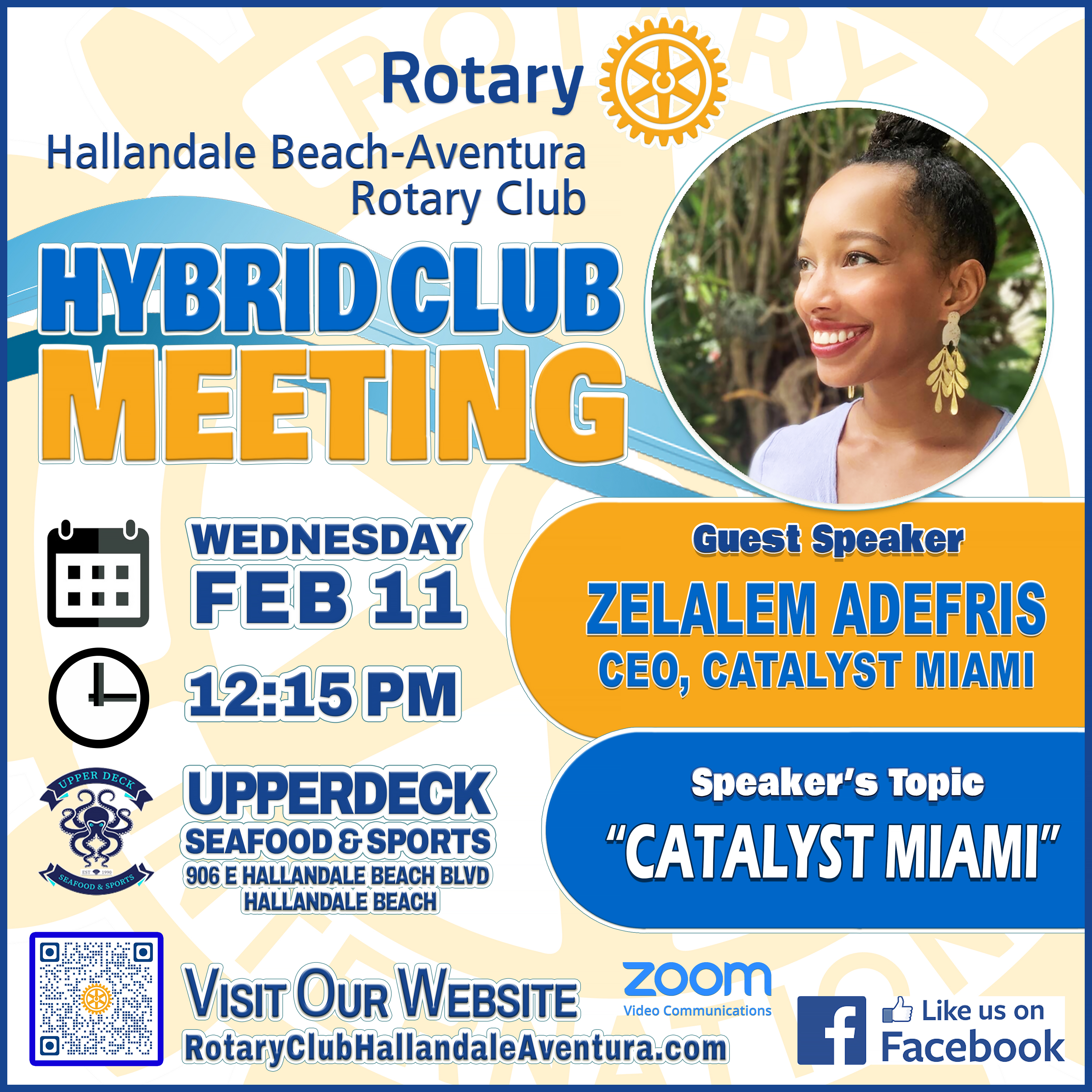 NEXT MEETING: Wed., February 11 @ 12:15 pm